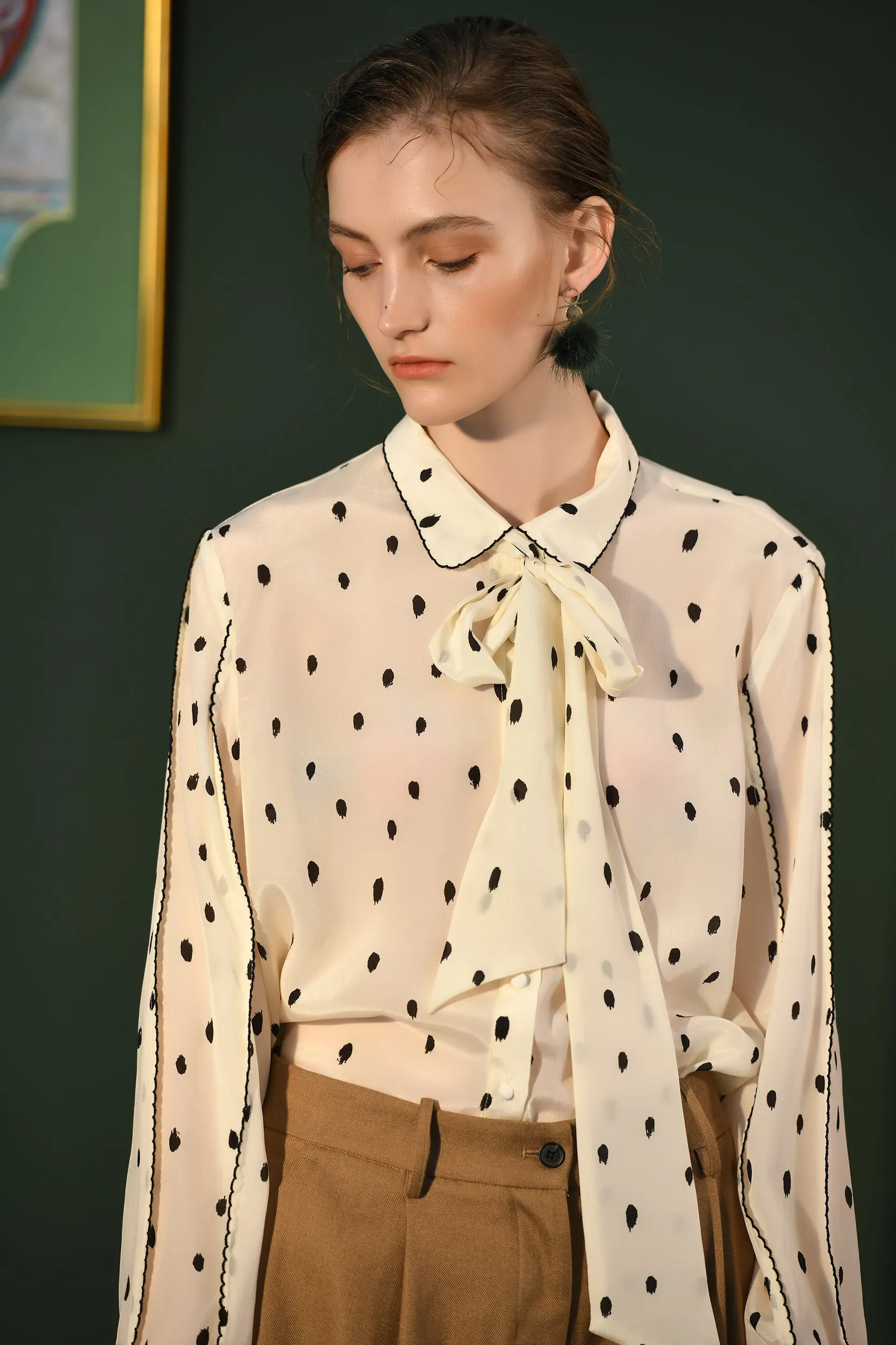 Fangyan | Penguin Silk Blouse