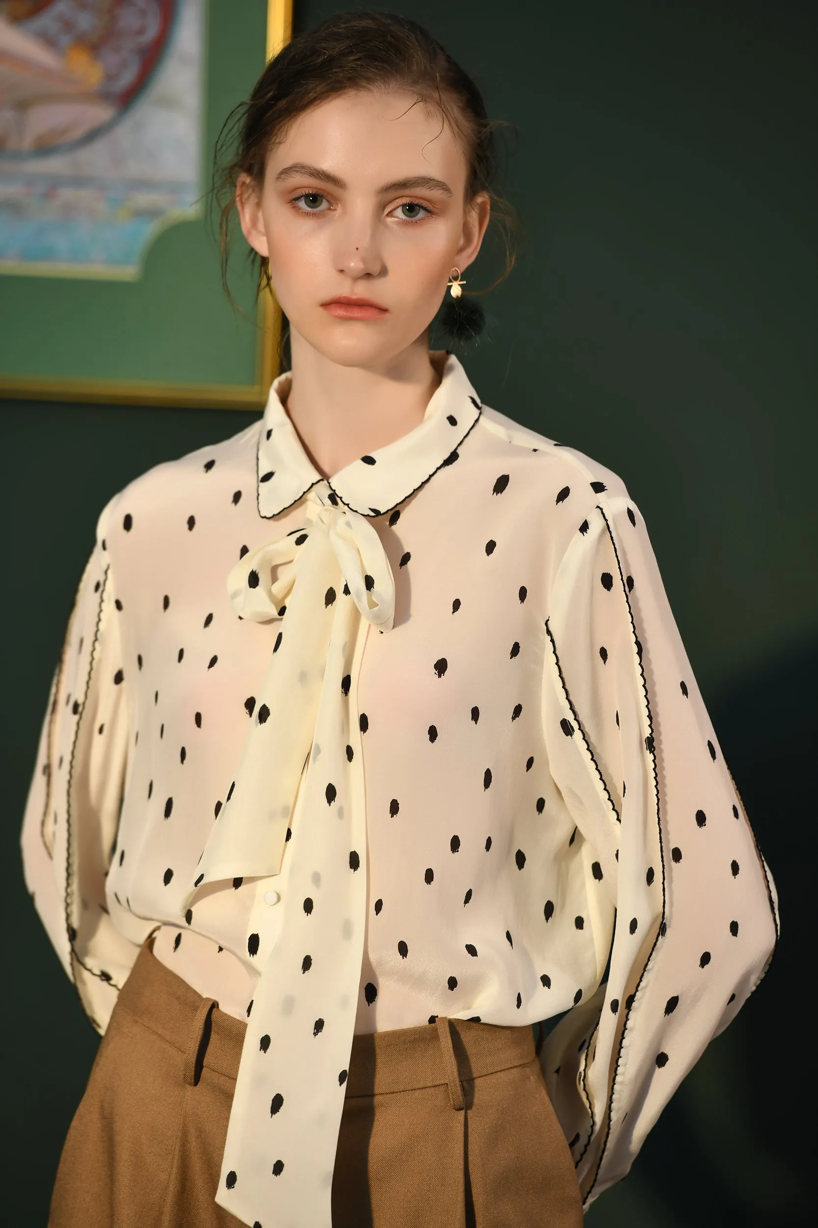 Fangyan | Penguin Silk Blouse