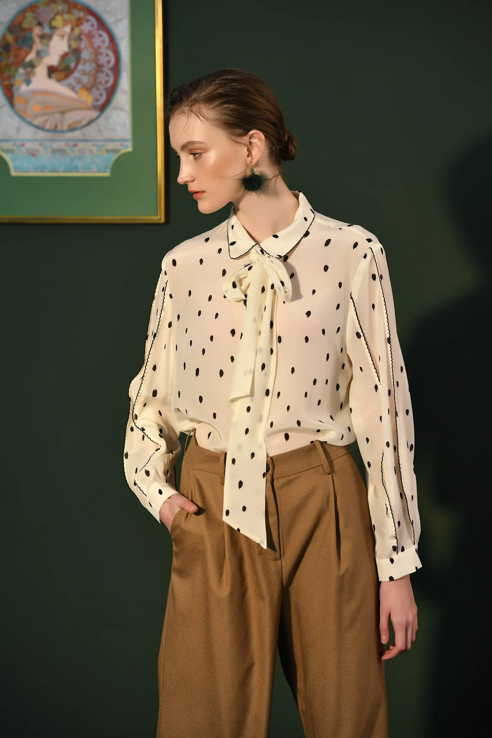 Fangyan | Penguin Silk Blouse