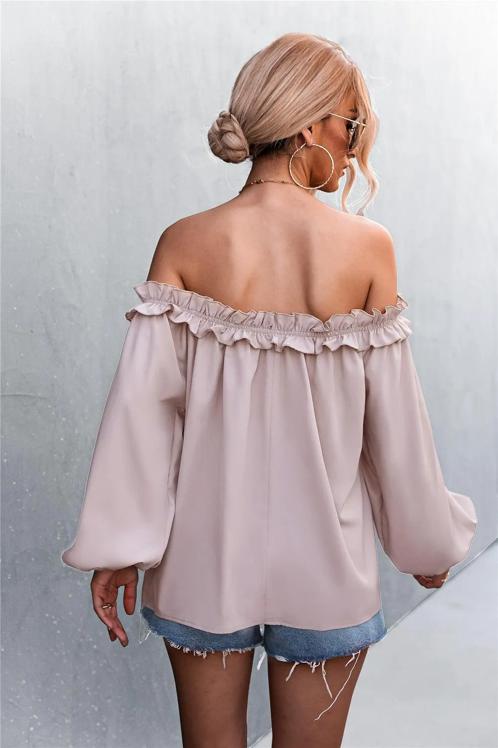 Fine Looking Off-Shoulder Balloon Sleeve Top