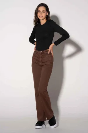 Flared Jeans For Women - Brown