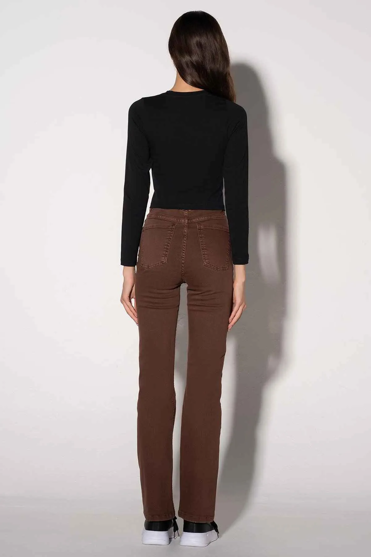 Flared Jeans For Women - Brown