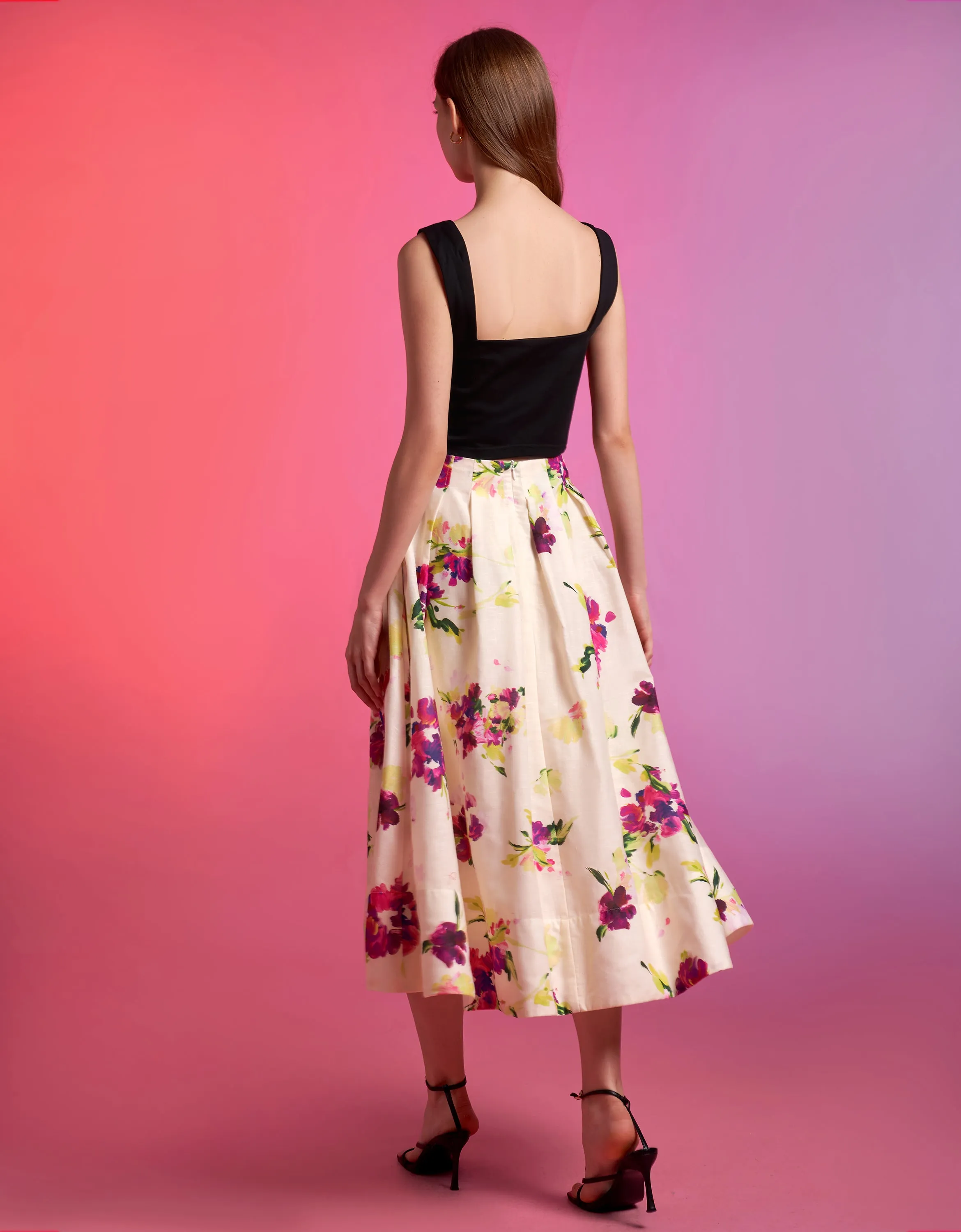 Floral Print Skirt