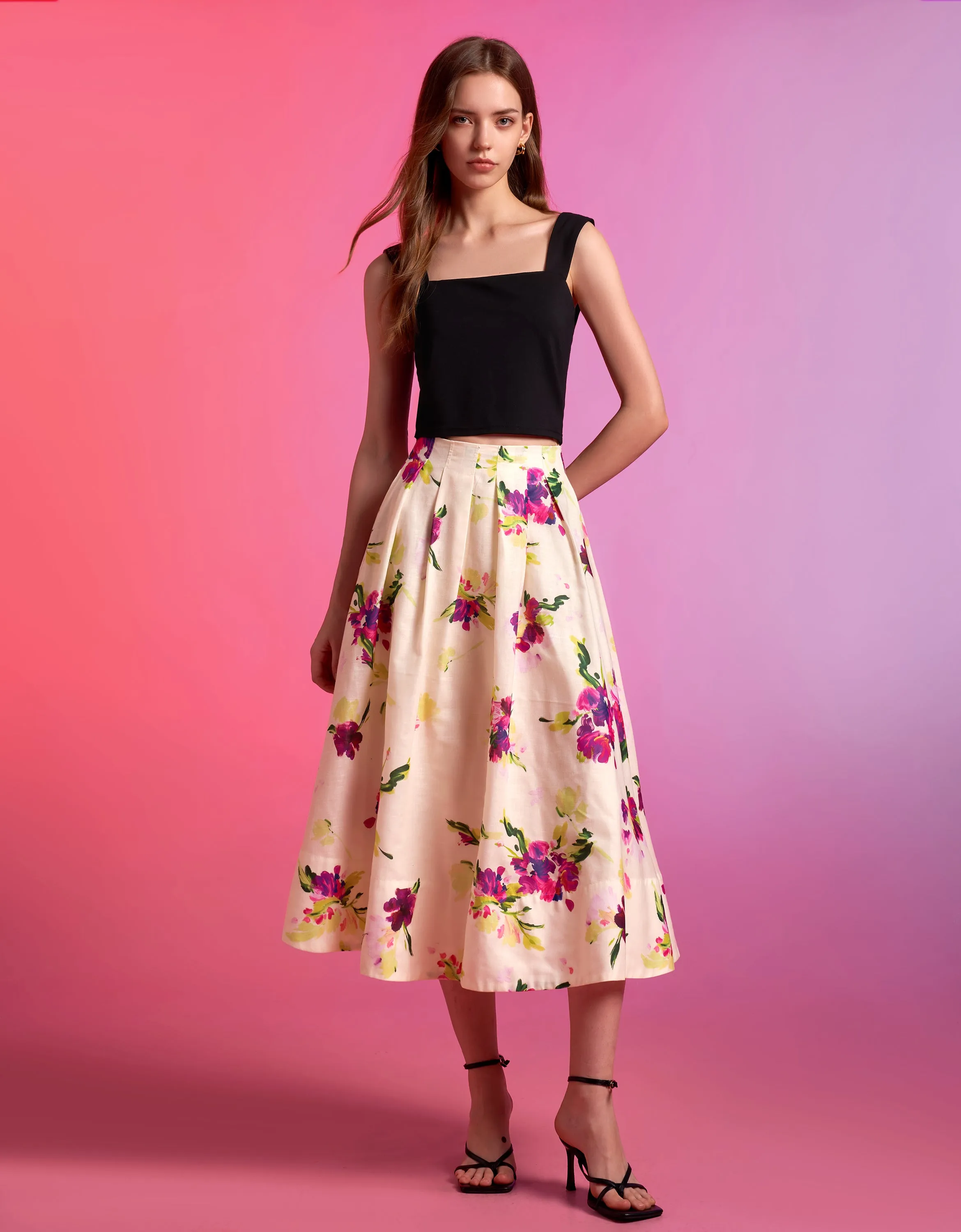 Floral Print Skirt