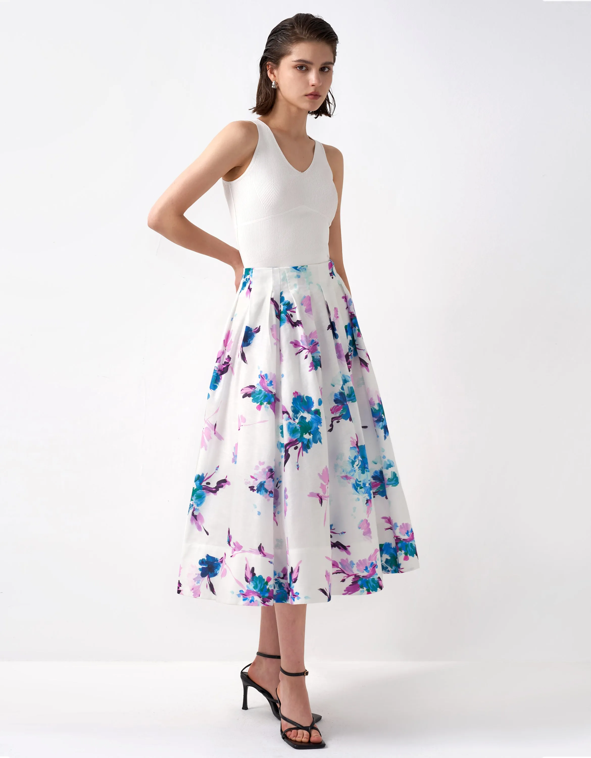Floral Print Skirt