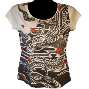 Flying Dragon T-Shirt in Black & White