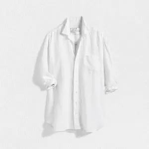 FRANK AND EILEEN - MACKENZIE EXAGGERATED ONE SIZE BUTTON UP SHIRT IN LIVED IN LINEN