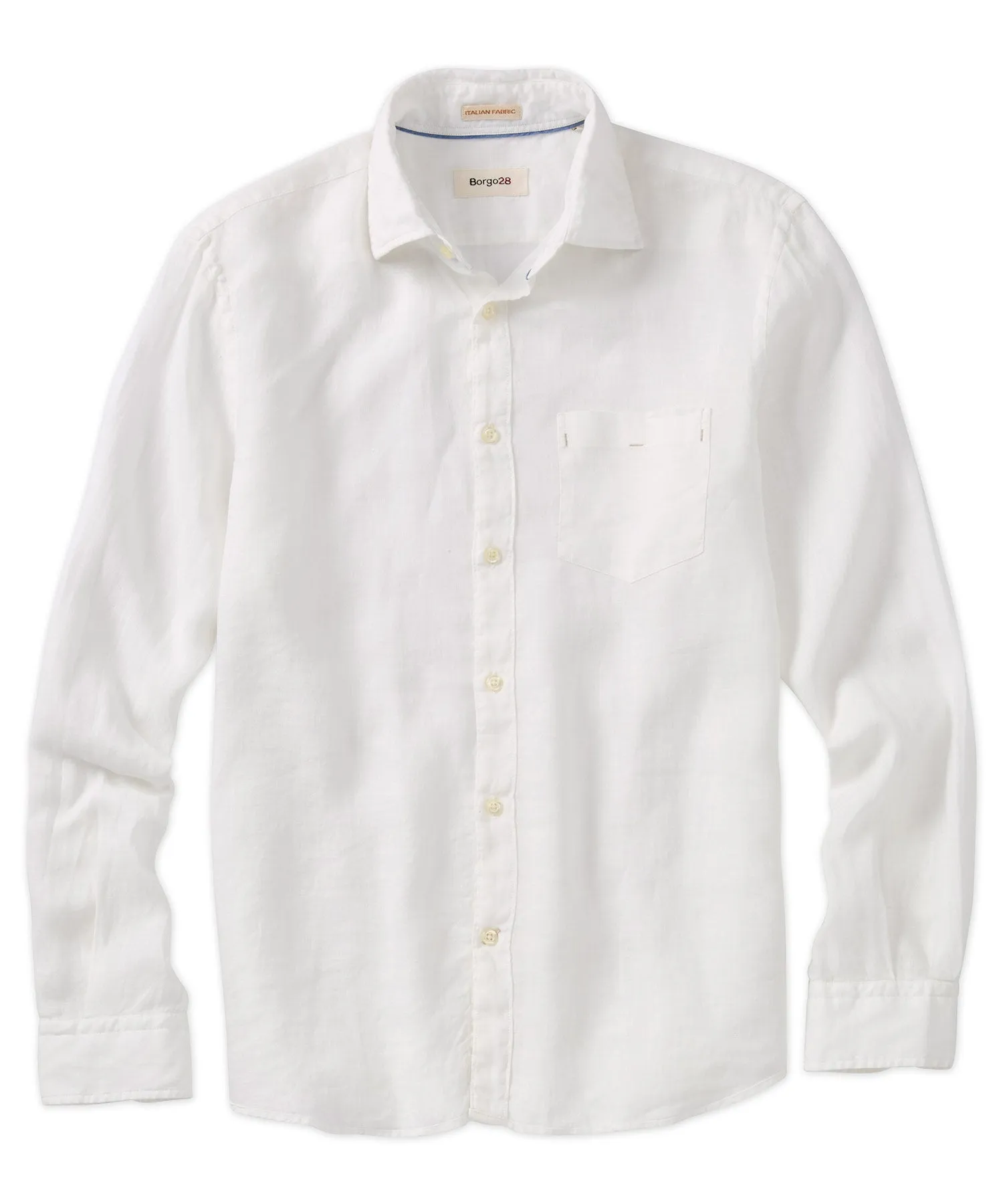 Garment Dyed Soft Washed Long Sleeve Linen Shirt