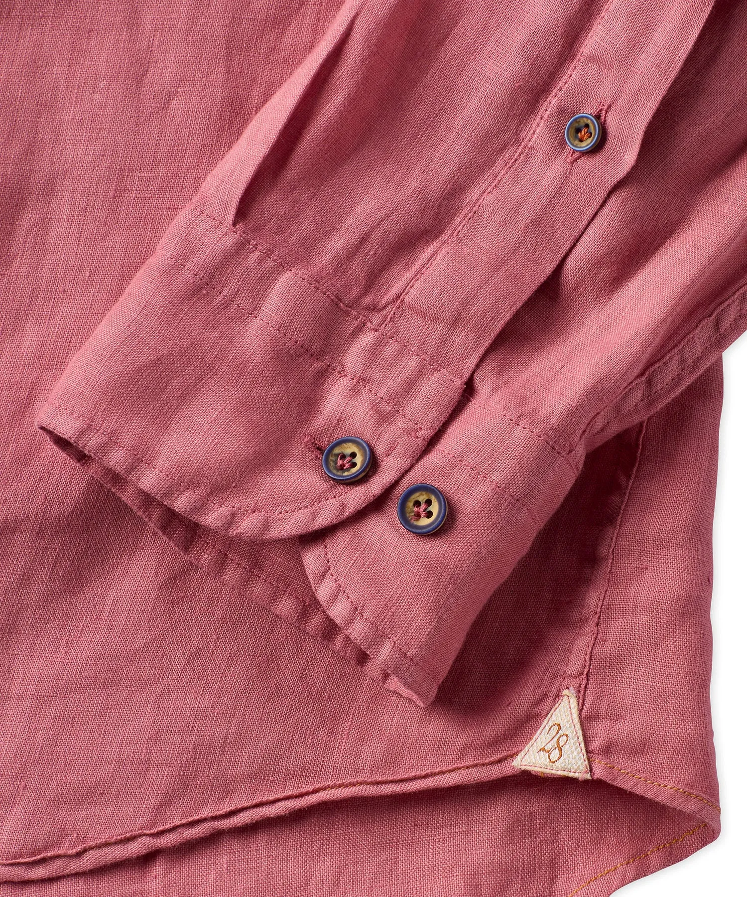 Garment Dyed Soft Washed Long Sleeve Linen Shirt