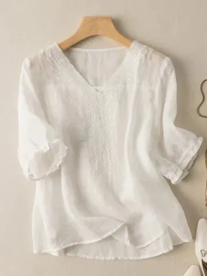 Graceful Lace Overlay Bright white coloured TOP