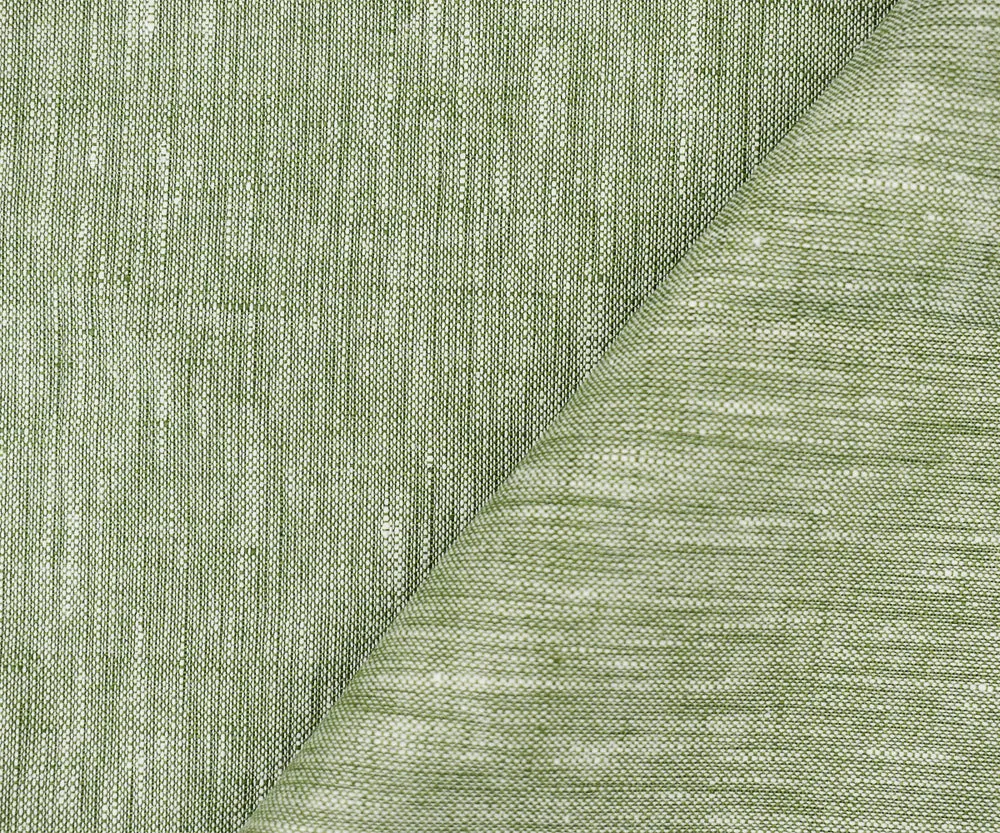 Green-White Spence Bryson Slub Texture Irish Linen Chambray Woven Fabric