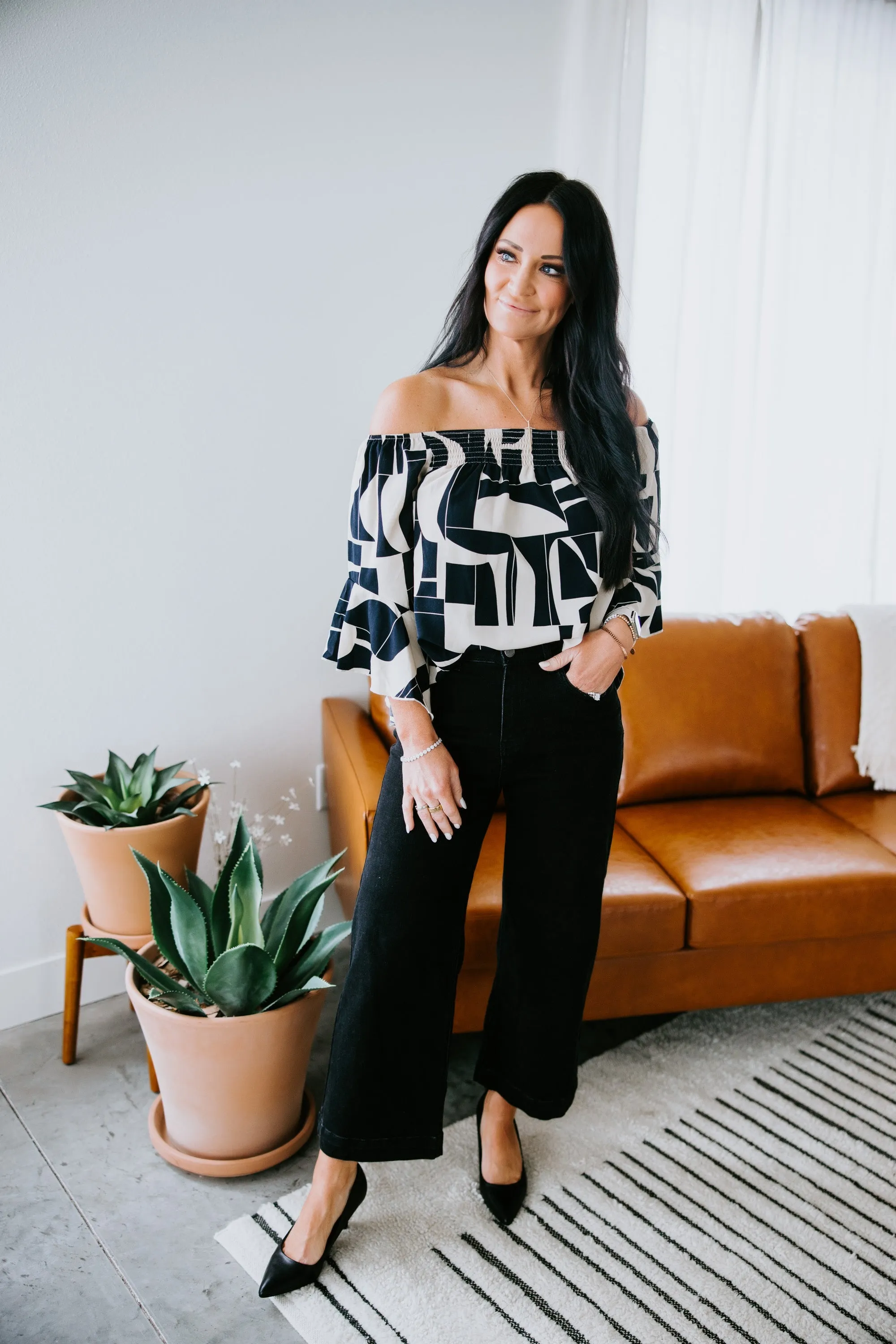 Harvey Abstract Print Blouse