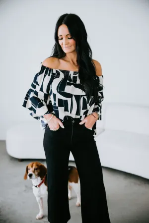 Harvey Abstract Print Blouse