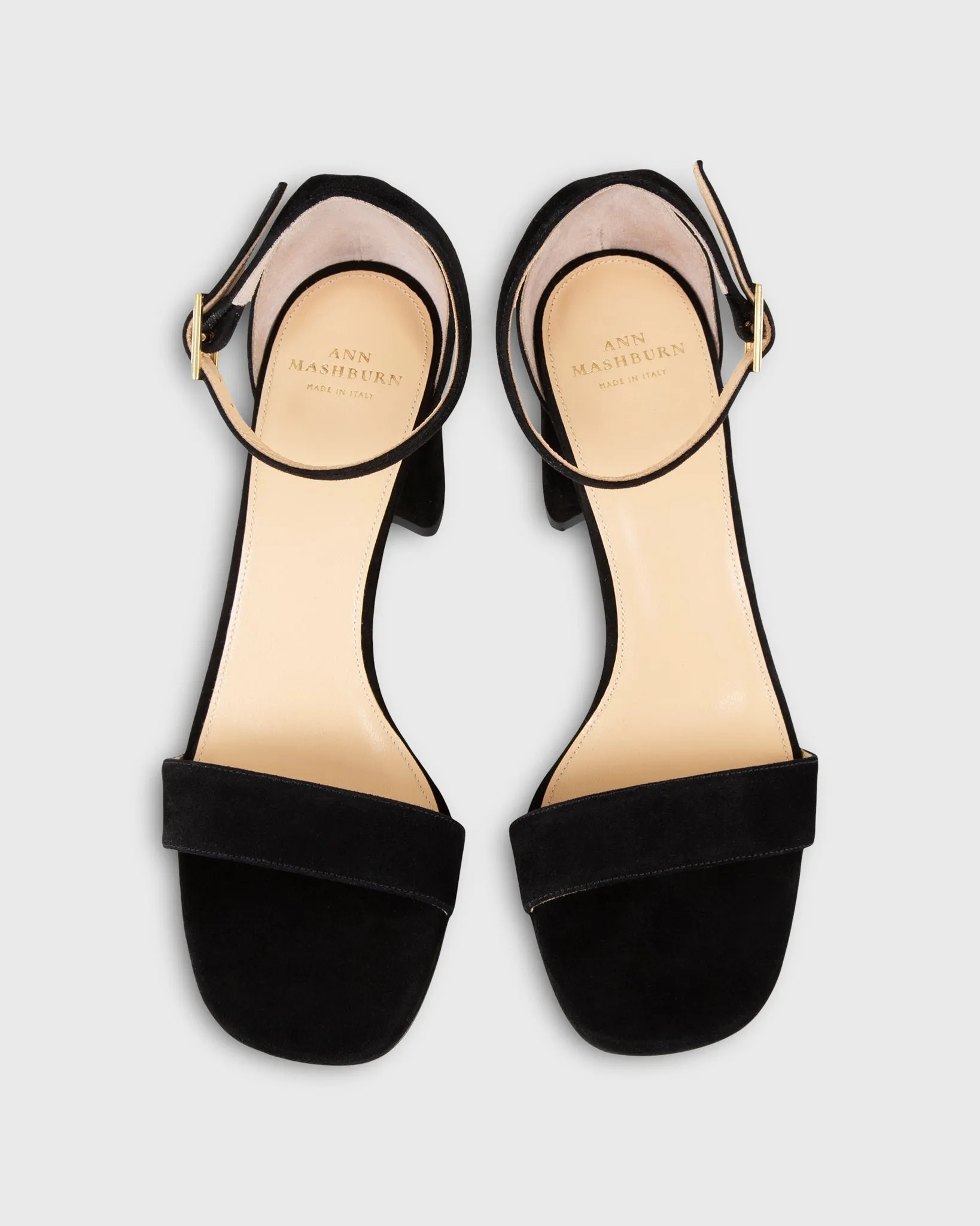 High Ankle-Wrap Block Heel