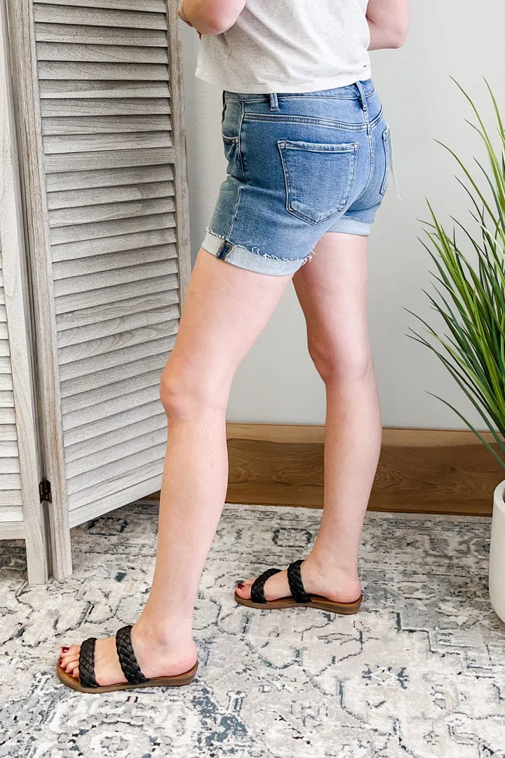 High Rise Cuffed Shorts