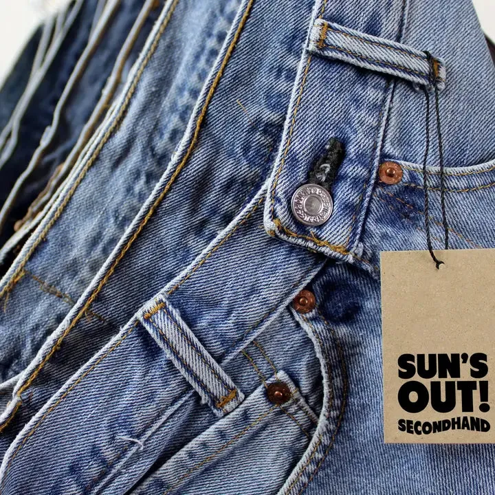 High-Rise Upcycled Denim Shorts