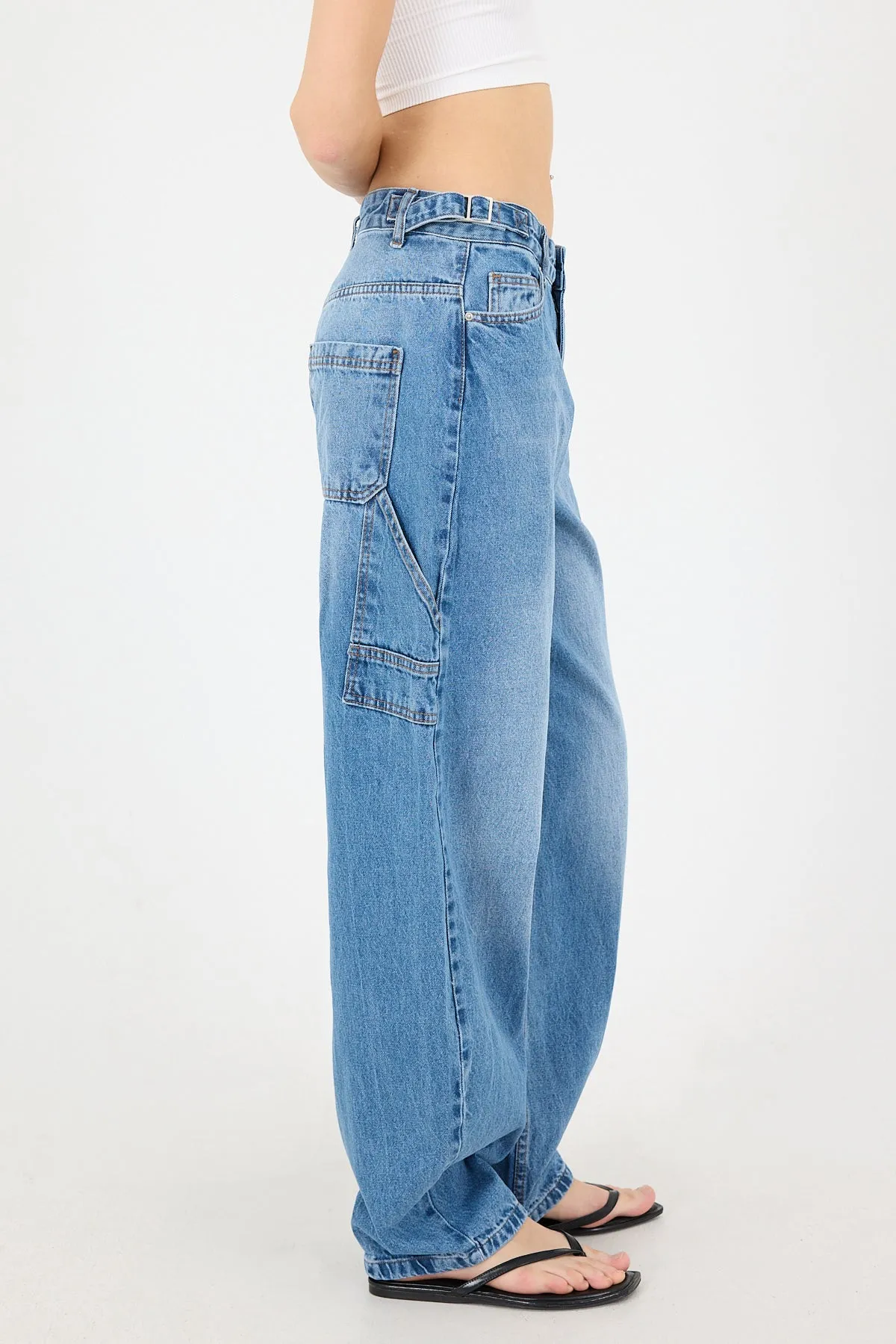 High-Waisted Balloon Jeans