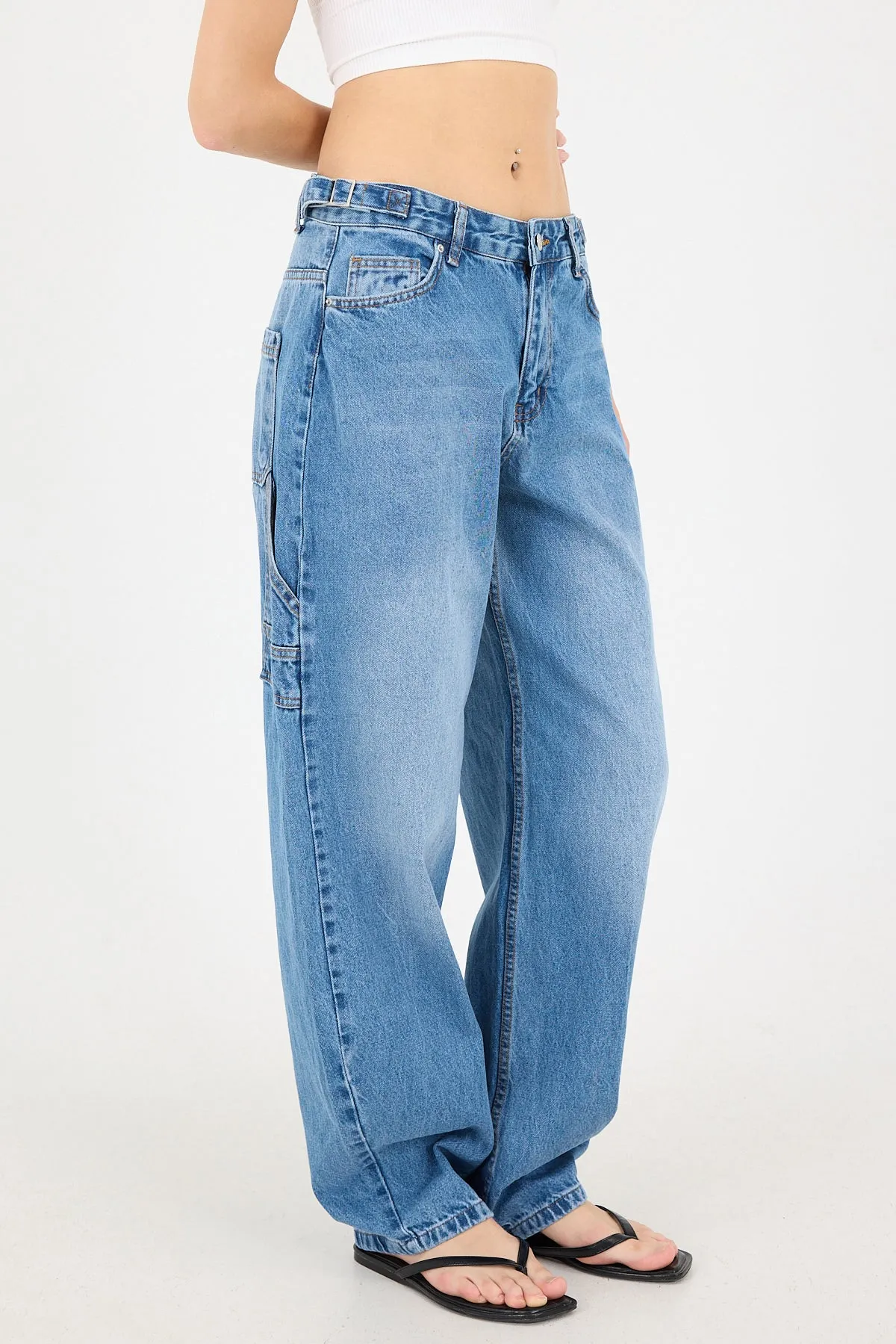 High-Waisted Balloon Jeans