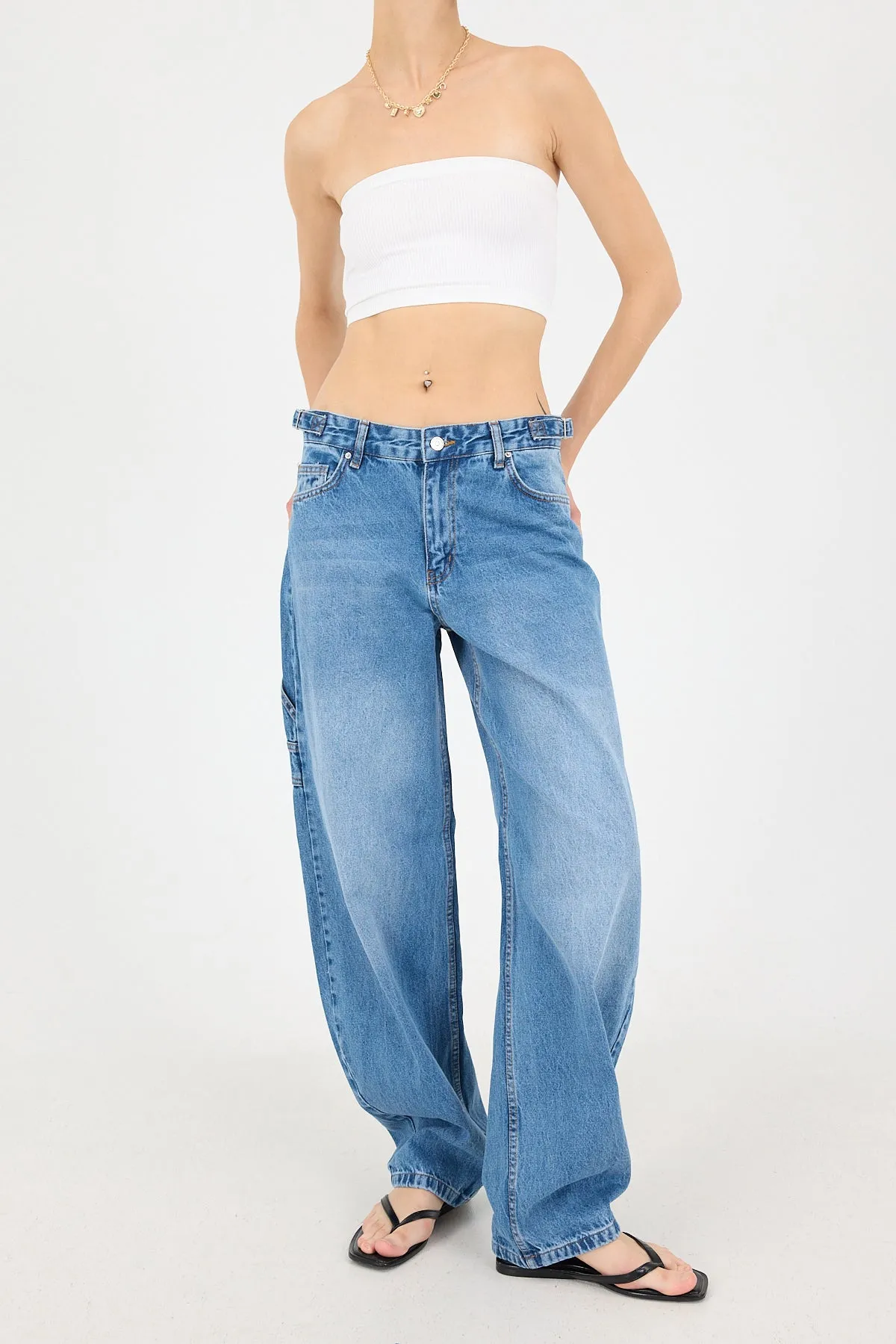 High-Waisted Balloon Jeans