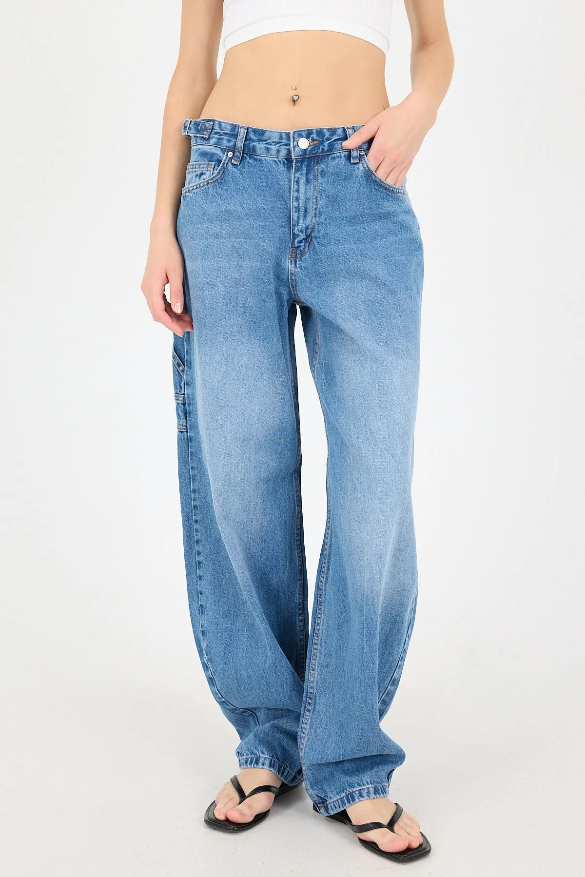 High-Waisted Balloon Jeans