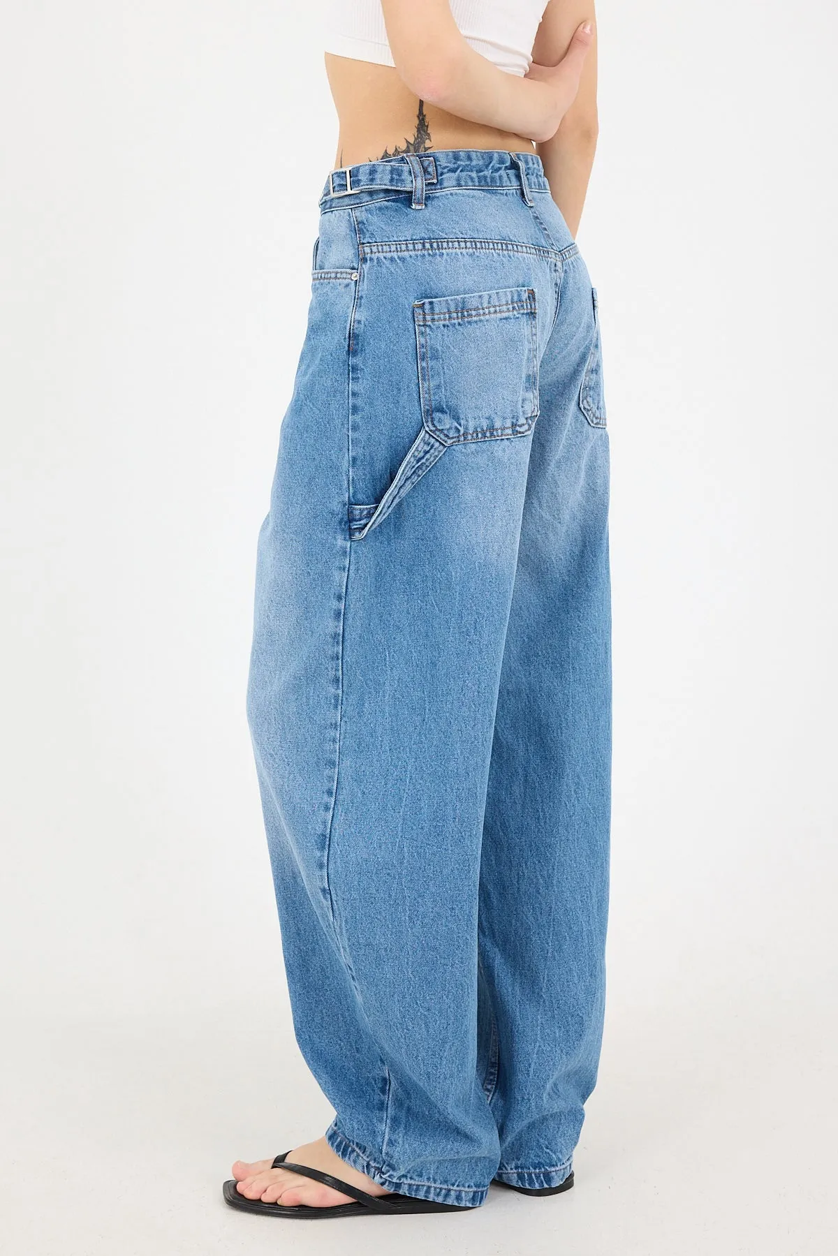 High-Waisted Balloon Jeans
