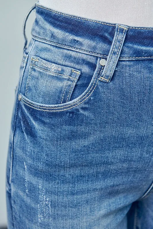 INSANE GENE HIGH RISE ANKLE SKINNY JEANS