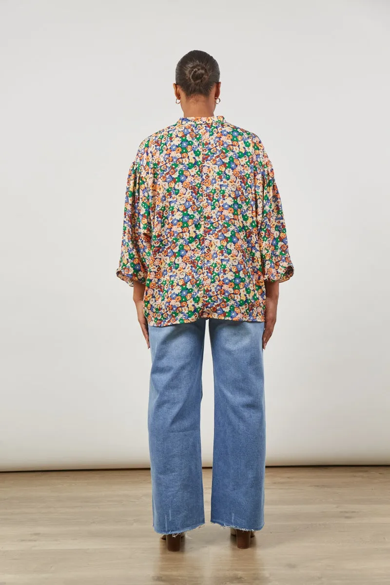 Isle Of Mine - Romance Ruffle Blouse - Meadow Bloom