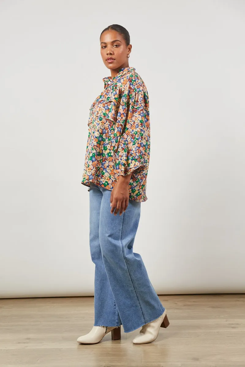 Isle Of Mine - Romance Ruffle Blouse - Meadow Bloom