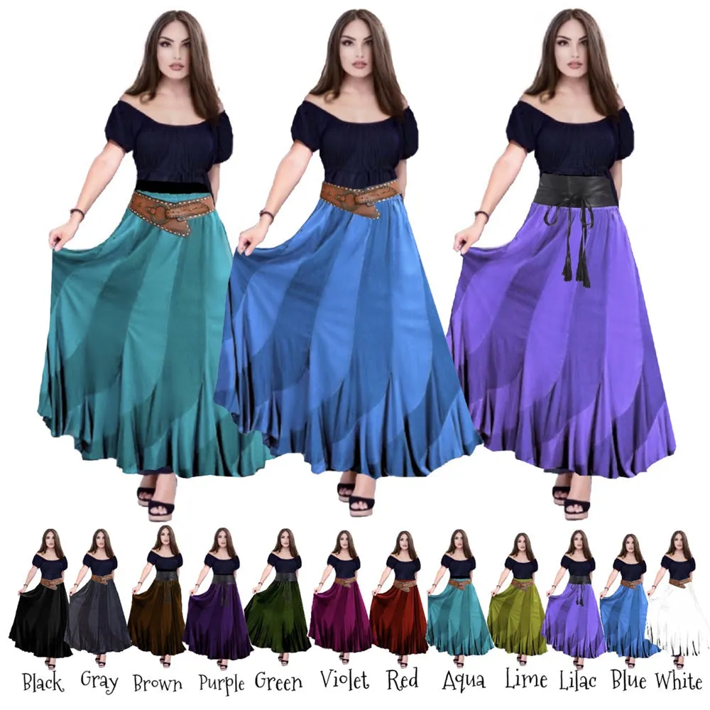 Juliet Beautiful Sexy Bias Ruffled Maxi Skirt