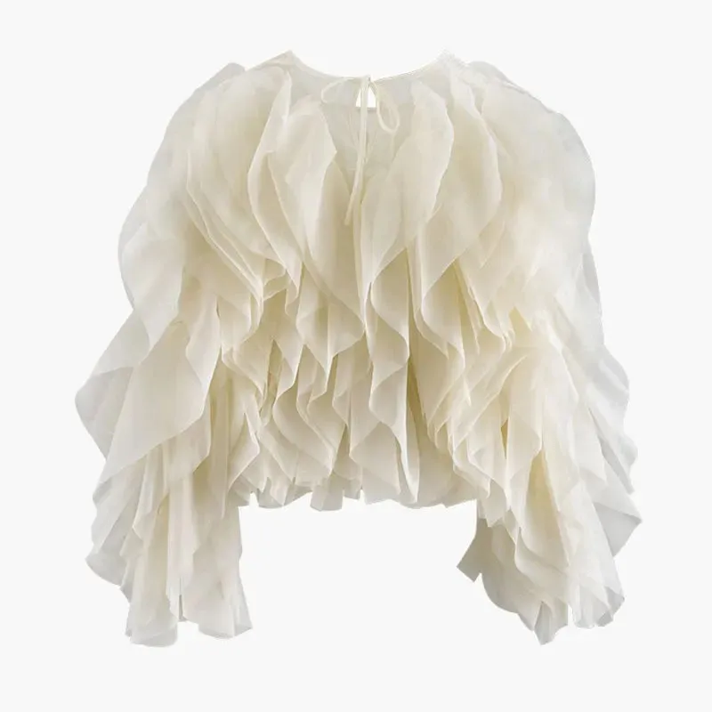 Karissa™ | Elegant Ruffles Sleeved Blouse