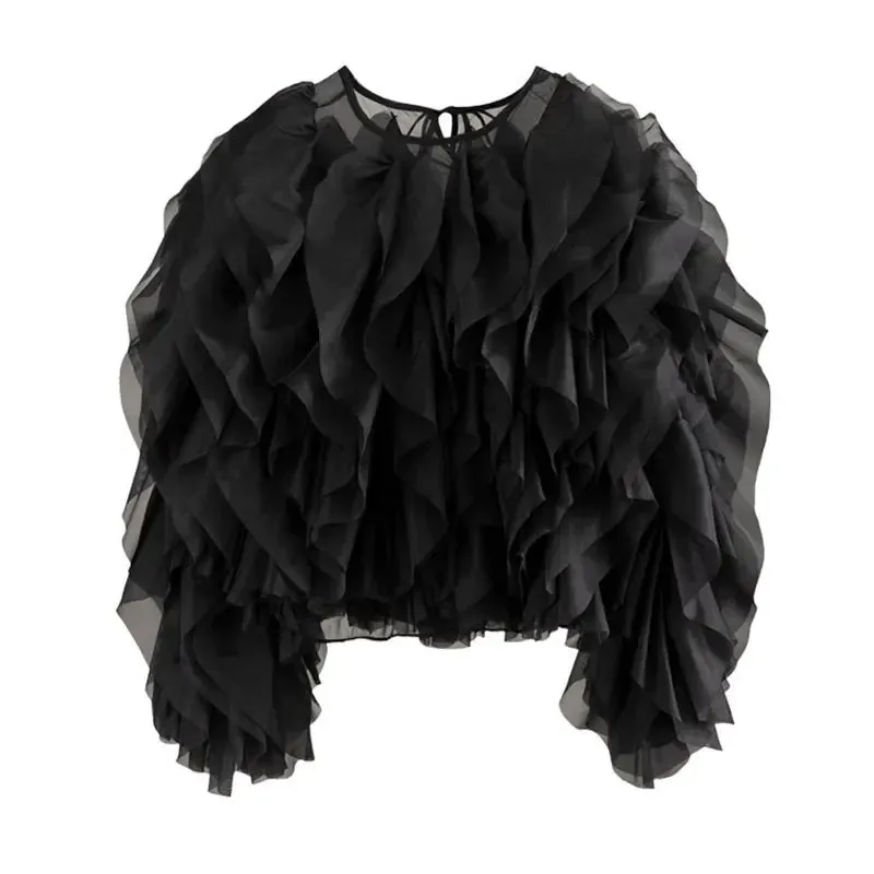 Karissa™ | Elegant Ruffles Sleeved Blouse
