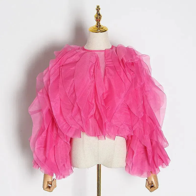 Karissa™ | Elegant Ruffles Sleeved Blouse