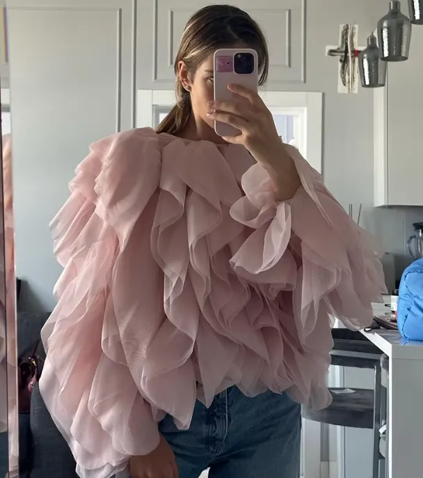 Karissa™ | Elegant Ruffles Sleeved Blouse