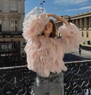 Karissa™ | Elegant Ruffles Sleeved Blouse
