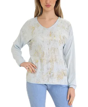 Knit Top w/ Metallic Detail