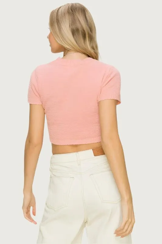 Knitted Cropped Sweater Top