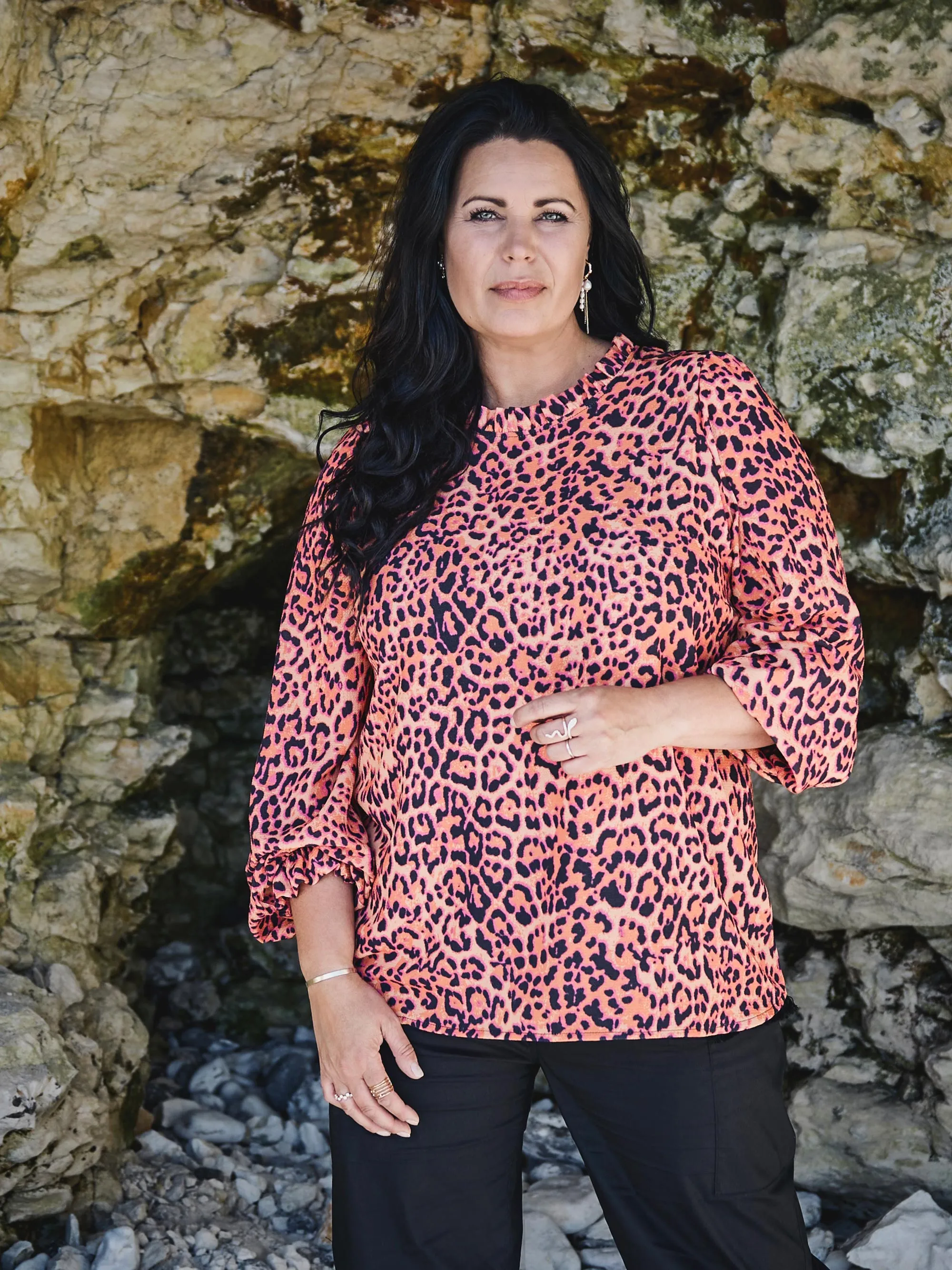 LEIGH BLOUSE - Leo print