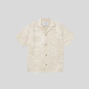 Lesley Paisley Short Sleeve Shirt (Light Ivory)