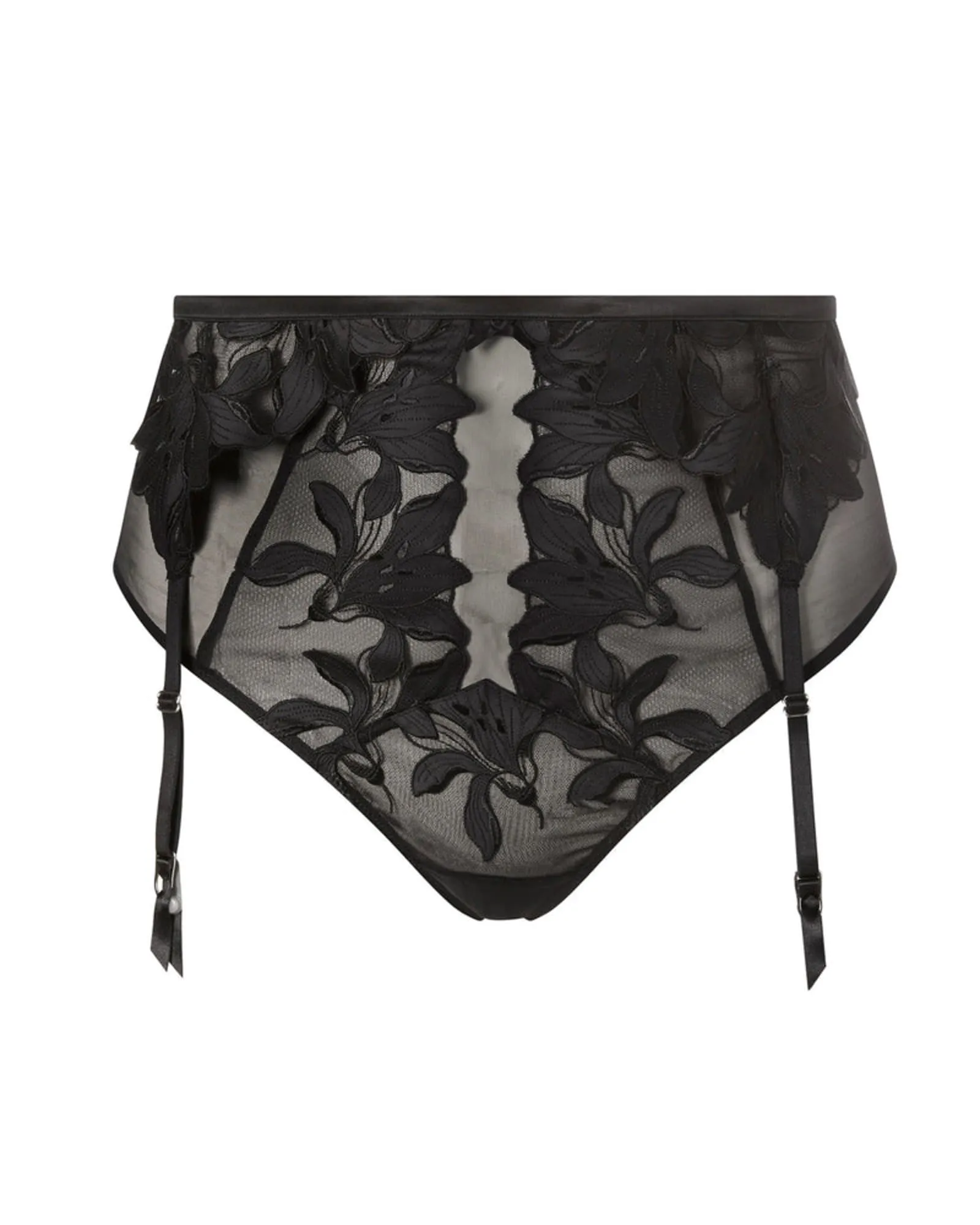 Lily Lace Garter Belt | Black