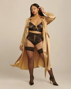 Lily Lace Garter Belt | Black