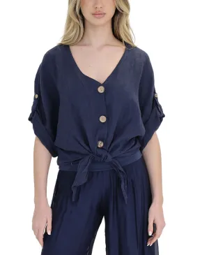 Linen Tie Top