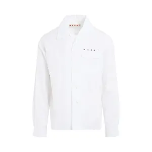 Logo Long Sleeve Shirt in Lily White