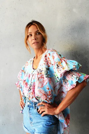 Lou Lou Blouse Petal Print Floral