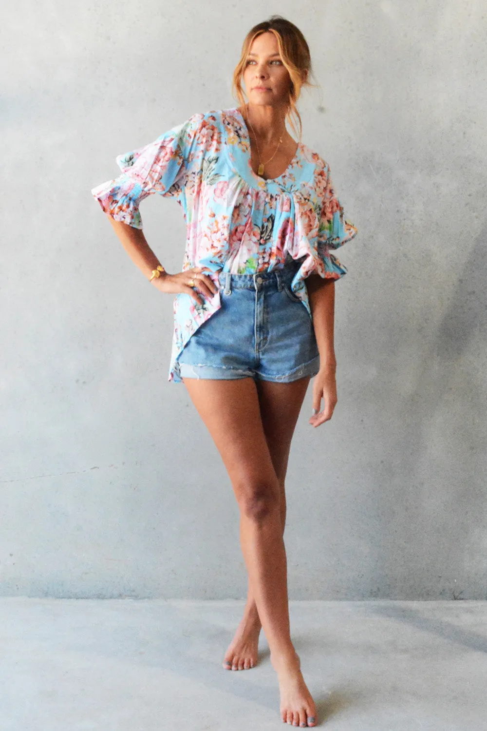Lou Lou Blouse Petal Print Floral