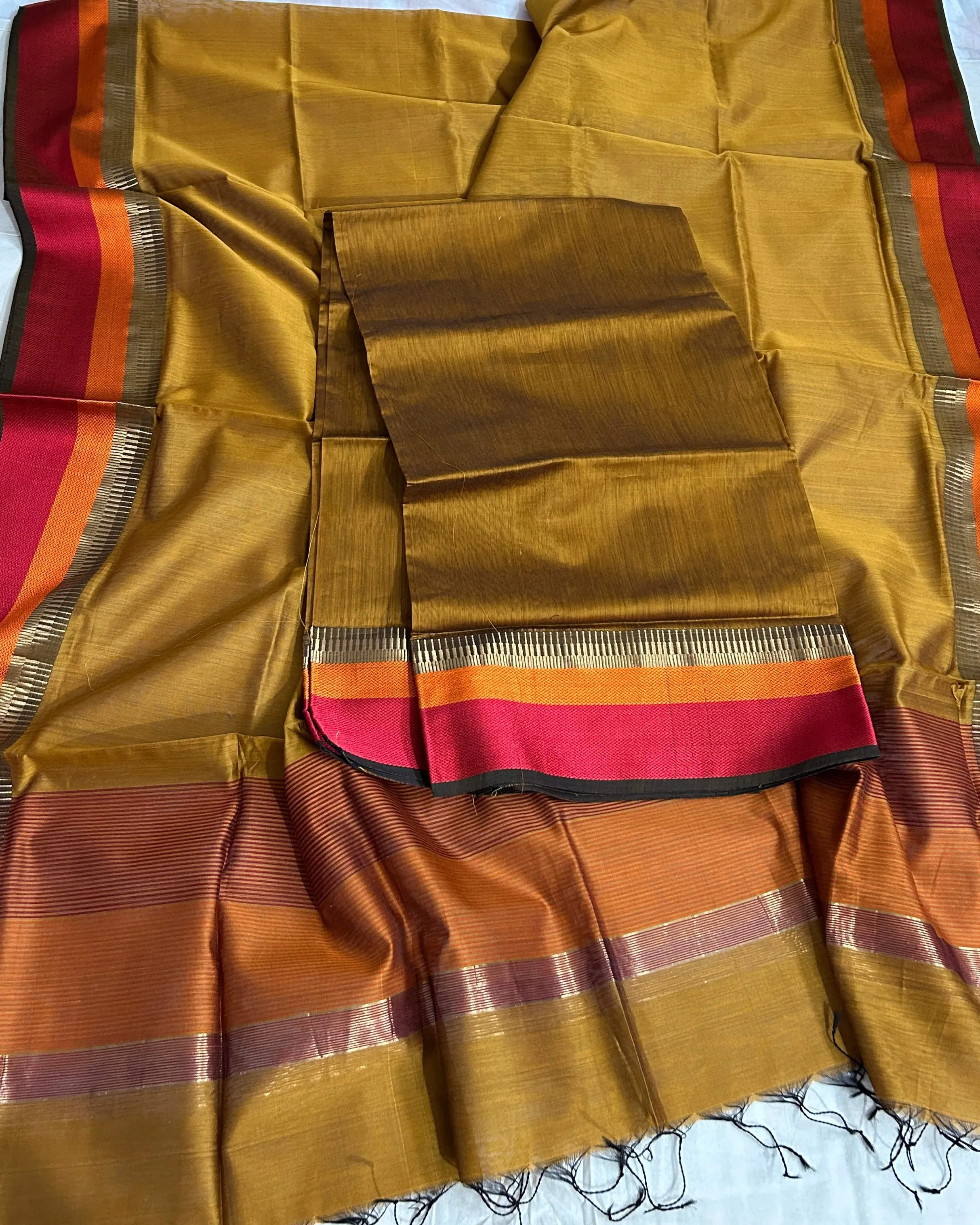 Maheshwari Silk Cotton Top Dupatta Set