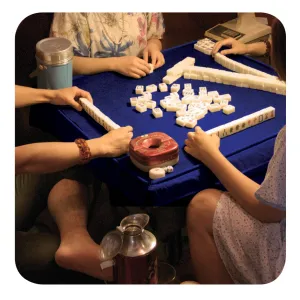 Mahjong Table Mat, Navy