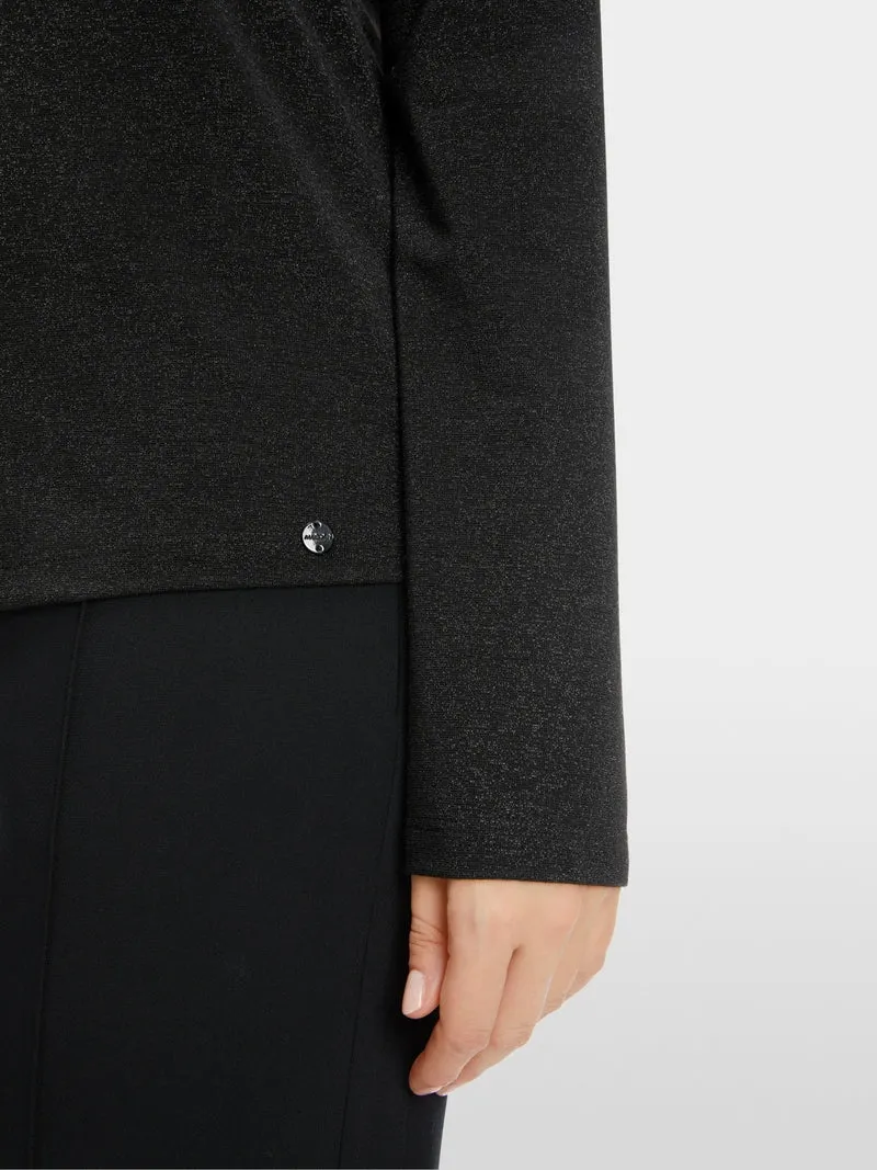 Marc Cain Black Long Sleeve T shirt With Feminine Sheen
