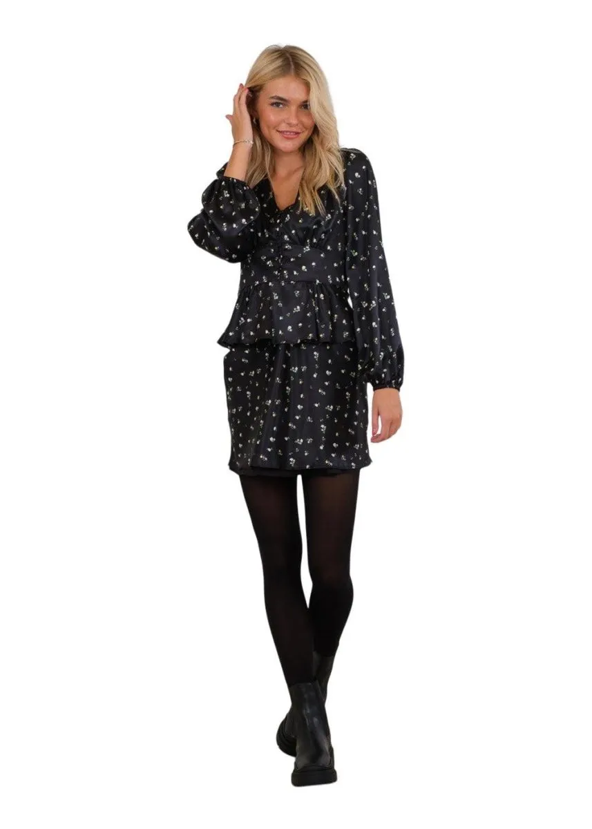 Meryl Midnight Flower Blouse - Black