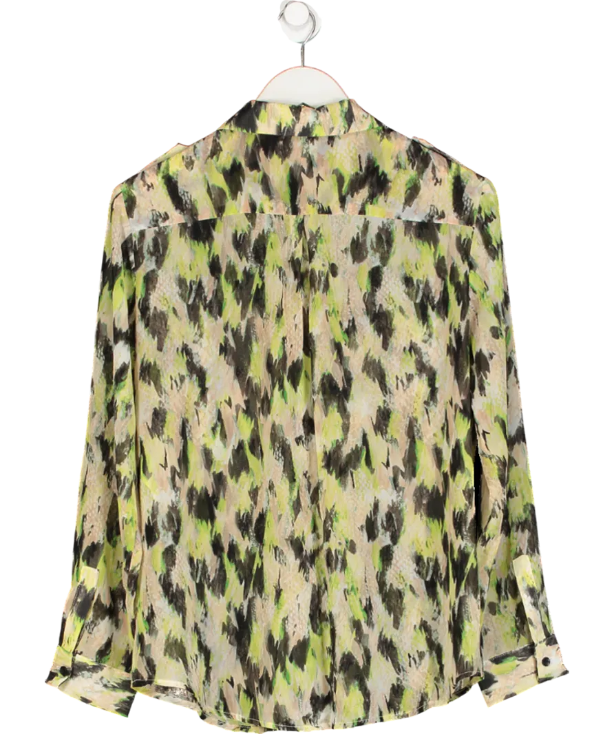 Mint Velvet Multicoloured Chiffon Print Shirt UK 14