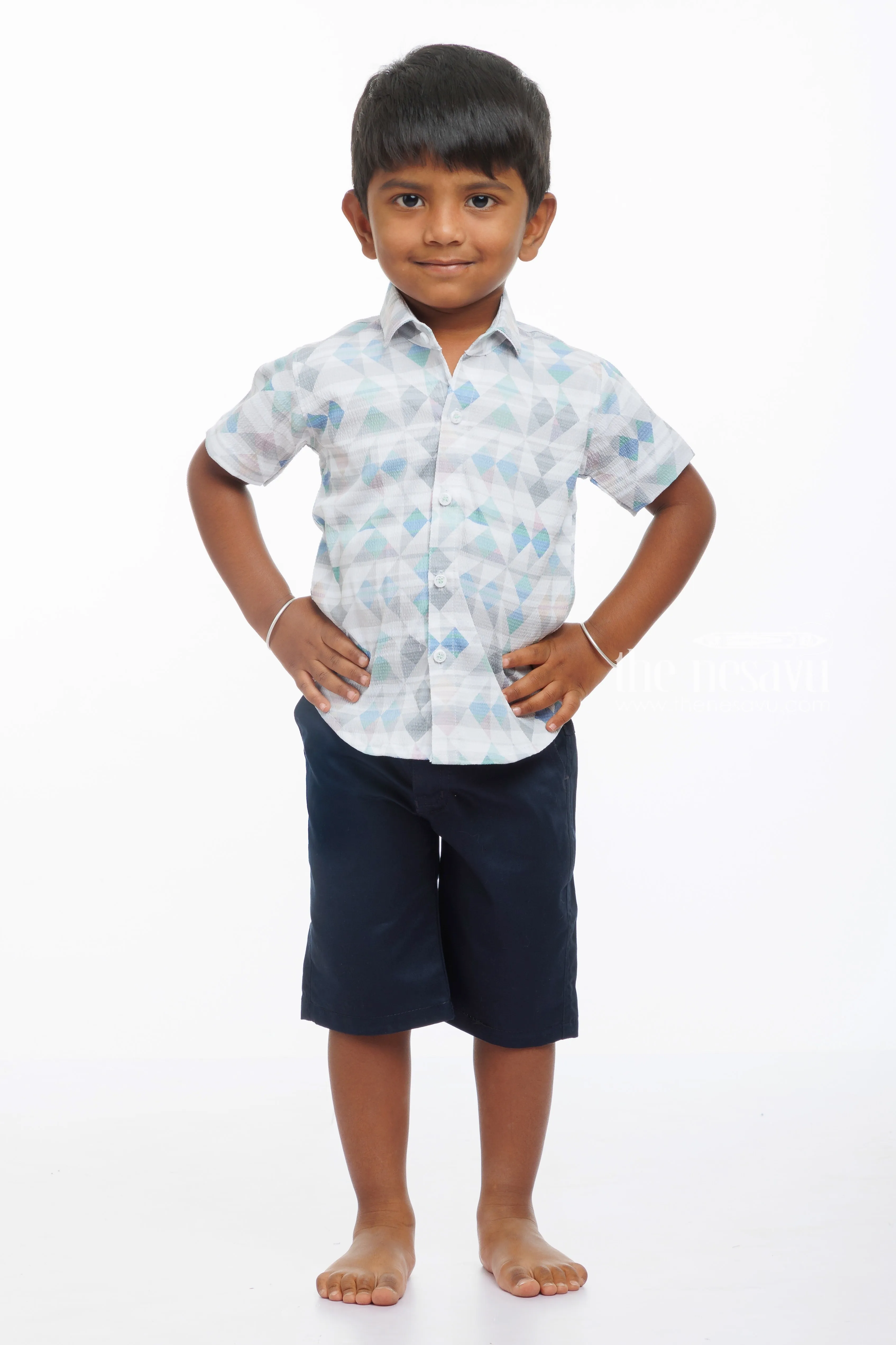 Modern Prism Boys Shirt and Shorts Set: Stylish Comfort for Everyday Play